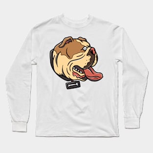 Hand drawn Cute bulldog illustration Long Sleeve T-Shirt